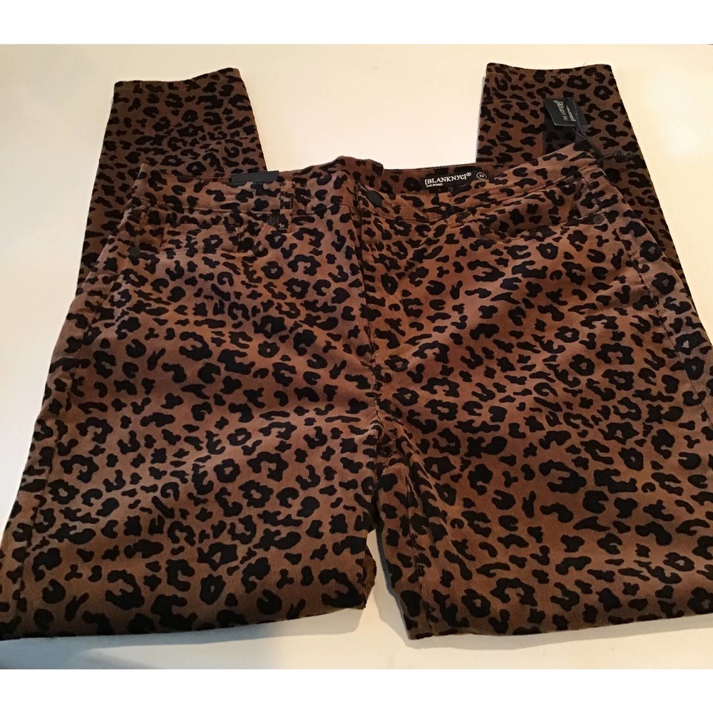 BlankNYC Leopard Print Corduroy Mid-Rise Skinny - Picture 3 of 9